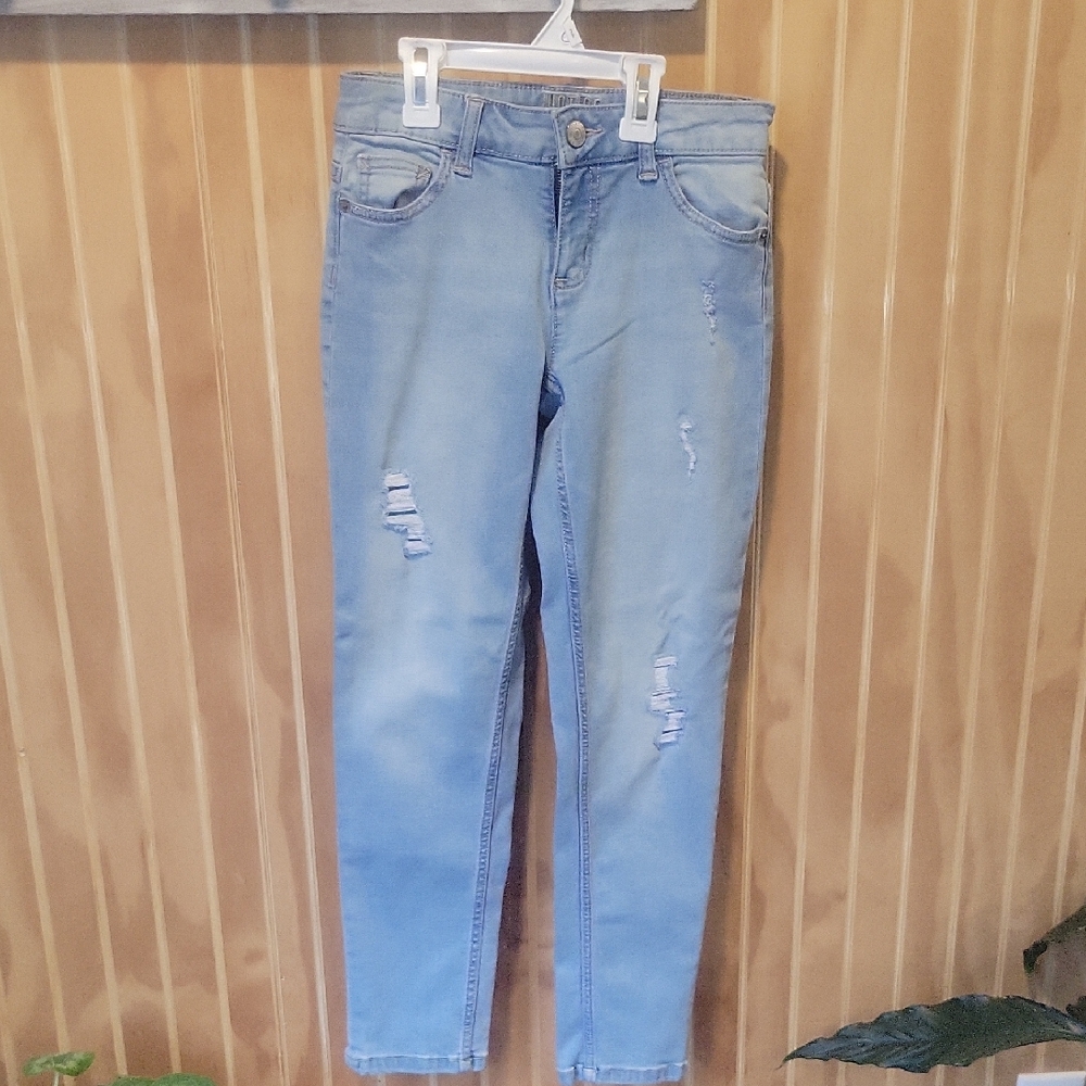Justice Distressed Light Blue Jeans